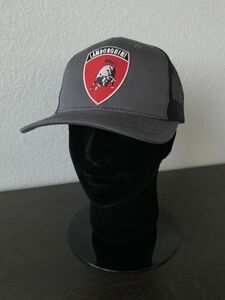 VINTAGE CLASSIC LAMBORGHINI OFFICIAL LOGO GRAY & BLACK MESH SNAPBACK HAT CAP NEW 海外 即決