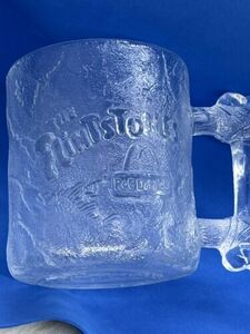 McDonalds Flinstones Mug Frosted Glass Cup Vintage 1993 海外 即決
