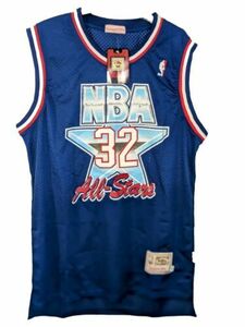 Western Conference Magic Johnson Mitchell & Ness Blue 1992 ASG Authentic Jersey 海外 即決