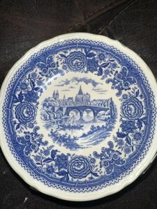 5 1/4" Villeroy & Boch Burgenland Blue Fruit/Dessert Bowl Vintage Porcelain 海外 即決