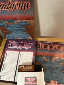 1985 VTG Computer Wargame Kampfgruppe SSI PC 5 1/4" - Box Disc Manuals 海外 即決