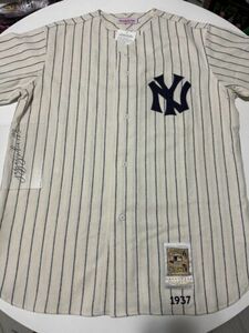 READ Mitchell & Ness 1937 New York Yankees Tony Lazzeri home Jersey sz 48 XL 海外 即決