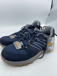 NWT アヴィア メンズ 25.5cm(US7.5) ブルー ATHLETIC レザー mesh Sneakers 海外 即決