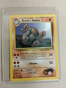 Rare ポケモン Card Brock's Golem 20/132 2000 Un Graded Gym Heroes 海外 即決