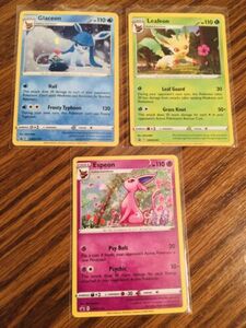 ポケモン TCG Espeon SWSH174 Leafeon SWSH191 & Glaceon SWSH192 海外 即決