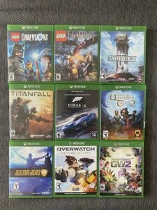 Lot 9 Xbox One Video Games - Forza 6, Lego Hobbit Titanfall GW2 Star Wars Guitar 海外 即決