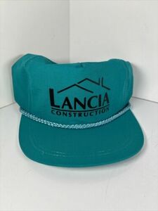 Lancia Construction Workwear Snapback Rope Hat Vintage Advertising Neon Nylon 海外 即決