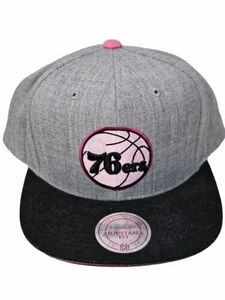 Mitchell Ness 76ers Gray Pink Womens Hat 57 海外 即決