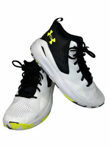 アンダーアーマー Lockdown 5 Men’s ATHLETIC Sneaker Basketball Shoe White グリーン M8.5 海外 即決