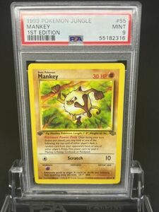 1999 ポケモン JUNGLE MANKEY 1ST EDITION #55 PSA 9 海外 即決