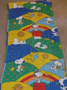 Vintage Peanuts Colorful Snoopy&Woodstock Sleeping Bag, 70x30in 海外 即決