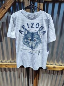 Wolf Wolves Sedona Arizona White/Gray Large T-Shirt Made In USA Miller Vintage 海外 即決