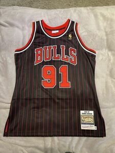 Chicago Bulls Dennis Rodman Mitchell & Ness Alternate 1995-96 Jersey Size 44 L 海外 即決