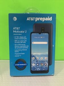 AT&T Motivate 2 32GB 6.5" HD Prepaid Smartphone MARITIME BLUE BRAND NEW 海外 即決