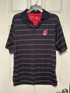 Cleveland Indians Polo Shirt Antigua Golf Polo Shirt Size Medium Chief Wahoo 海外 即決