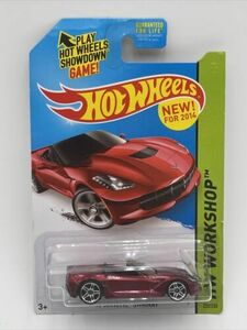 Hot Wheels '14 Corvette Stingray Convertible Red 216/250 HW Garage Workshop 海外 即決