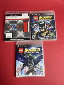 Lot Of (3) LEGO Batman The Videogame (1, 2 & 3) PS3 (Sony PlayStation 3, 2008) 海外 即決