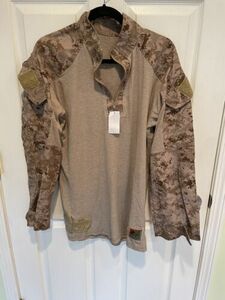 USMC Combat Ensemble FR Shirt Desert Marpat Size Medium Flame Resistant FROG NWT 海外 即決