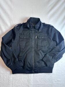 Y2K Marc Ecko Cut & Sew Long Sleeve Full Zip Black Jacket Men's 2XL * 海外 即決