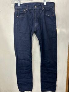 Levis 501 Jeans Mens 30x34 Indigo Blue Wash Denim Button Fly Perfect Classic 海外 即決