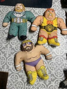 WWF Wrestling Buddies Lot Hulk Hogan, Macho Man, Million Dollar Man Tonka 海外 即決