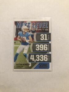 Justin Herbert 2021 Panini Score Next Level Stats Card NL10 Los Angeles Chargers 海外 即決