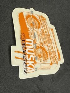 Circa Skateboard Footwear Chad Muska Boombox Z58C Vintage STICKER Orange White 海外 即決