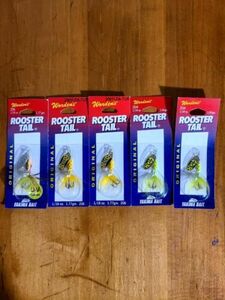 5 NIP Yakima Bait Wordens Original Rooster Tail Lures #204 & #206 1/16oz, 1/24oz 海外 即決