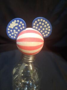 Disney Antenna Topper American Flag Red/White/Blue Stars Stripes 4th of July USA 海外 即決