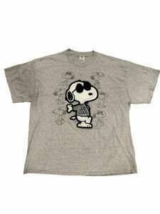 Vintage Peanuts Snoopy Joe Cool T-shirt Velvet Cartoon Graphic Men’s Size XL 海外 即決