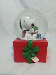 Peanuts Gang Kurt S. Adler Musical Christmas Snoopy Water globe Snow 6” H 海外 即決