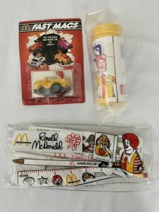 1980s McDonald's Happy Meal Pencil Case Crayons and Toy 海外 即決