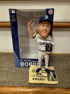 *Rare* Clayton Kershaw 3x Cy Young Winner FOCO LA Dodgers Newspaper Bobblehead abroad prompt decision 