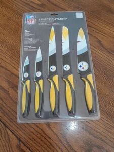 Pittsburgh Steelers Woodrow 5 Piece Stainless Steel Cutlery Knife Set 海外 即決