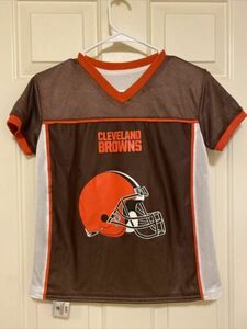Kids Cleveland Browns Reversible Flag Football Jersey NFL Youth Size Medium D19 海外 即決