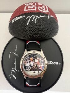 Michael Jordan, Chicago Bulls, Wilson, Watch Basketball W/Case Basketball Rare 海外 即決