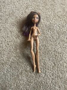 Monster High Clawdeen Wolf Doll 11" Mattel No Clothes Wolf Ears Brown Hair EUC 海外 即決
