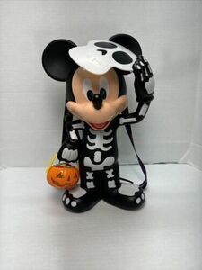 Disney 2023 Halloween Mickey Mouse Skeleton Glow In Dark Light Up Popcorn Bucket 海外 即決