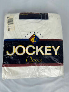 VTG 1987 Jockey Classic V-Neck T-Shirt Three 3 Pack White Medium 38-40 Made USA 海外 即決