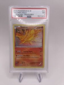 2013 ポケモン Legendary Treasures #22 Moltres Holo PSA 7 海外 即決