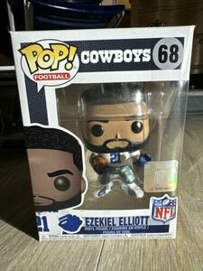Funko Pop Dallas Cowboys Ezekiel Elliott White Jersey #68 - See Pictures 海外 即決