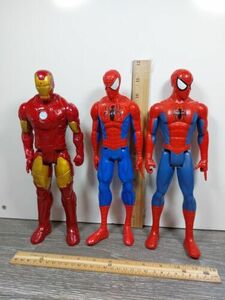 Marvel 2013 Hasbro 11" inch Action Figure Toys - 2 Spider-Man & 1 Iron Man 海外 即決