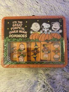 2006 Peanuts Snoopy Great Pumpkin Halloween Charlie Brown Dominos Lunch Box 海外 即決