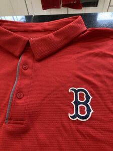 MENS MLB UNDER ARMOUR HEATGEAR BOSTON RED SOX S/S POLO SHIRT RED 4XL NWT 海外 即決