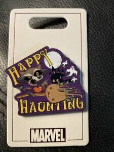 Disney Halloween 2021 Groot and Rocket Happy Haunting Pin New with Card 海外 即決