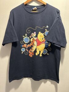 Disney Winnie The Pooh Vintage Tee XL Navy Tigger 海外 即決