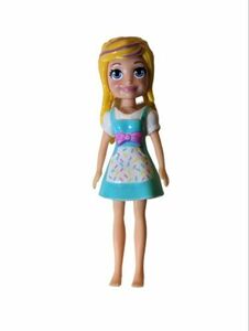 Mattel Polly Pocket Doll White & Teal Baking Sprinkles Dress GKL27 Rare 海外 即決