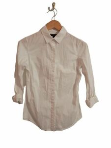 Banana Republic Womens White Long Sleeve Collared Button-Down Riley Shirt Size 2 海外 即決