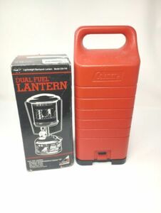 Unused Vintage Coleman Peak 1 Dual-Fuel Lantern Model 229-700 + Plastic Case 海外 即決