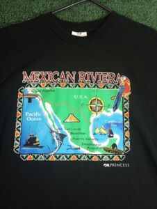 Vtg Mexican Riviera Princess Cruise T Shirt Size XL Tee *556-16 海外 即決